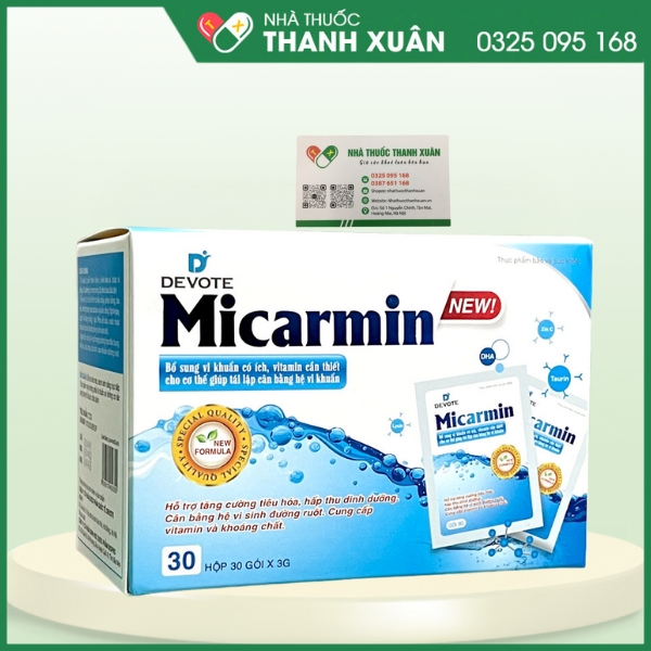 Devote Micarmin - Bổ sung vi khuẩn có lợi, enzym tiêu hóa